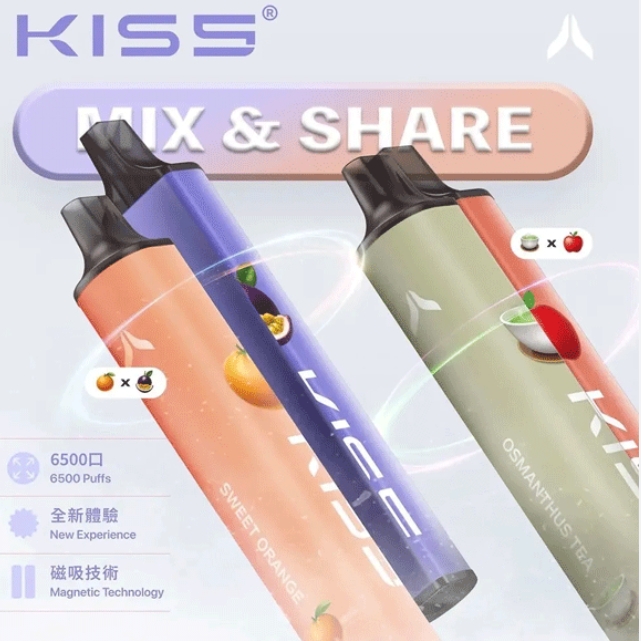 kiss6500煙彈,電子菸,加熱菸,煙彈,加熱菸油,拋棄式菸彈