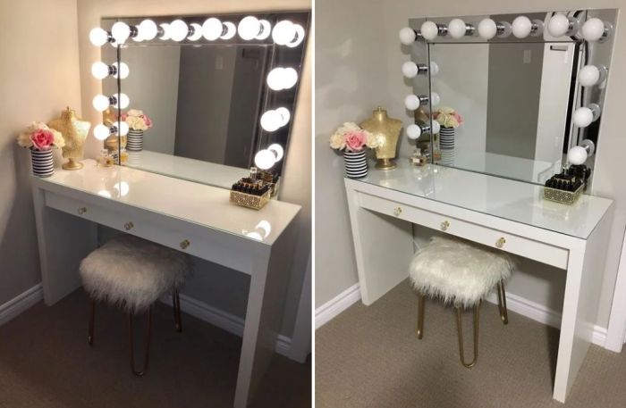 Diy vanity with mirror