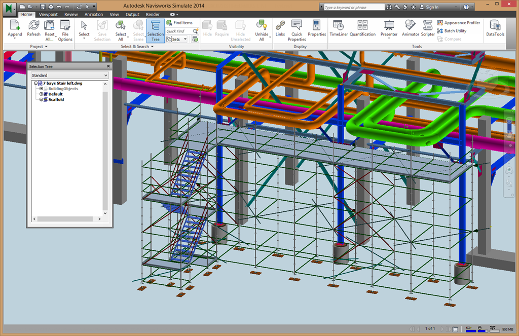 Navisworks autodesk 3d model software construction mortenson bim coordination project review products